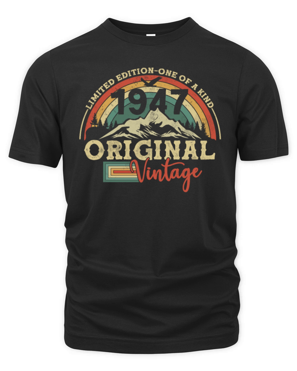 Vintage Retro 1947 Birthday Gift Organic Unisex T-shirt