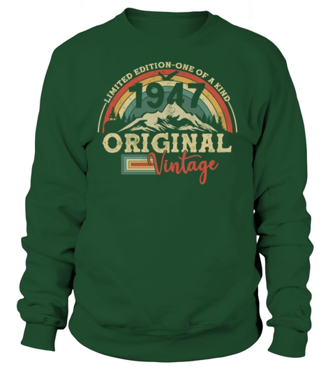 Vintage Retro 1947 Birthday Gift Sweatshirt Unisex