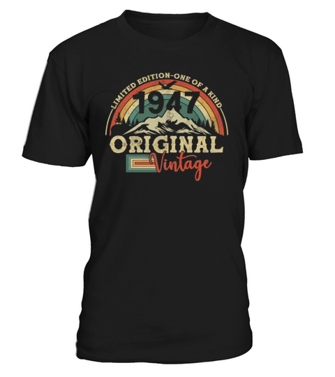 Vintage Retro 1947 Birthday Gift T-Shirt Unisex