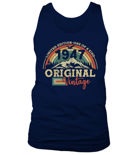 Vintage Retro 1947 Birthday Gift Tank Top Unisex