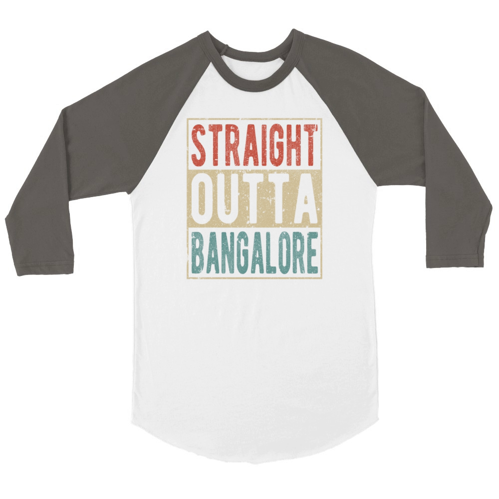 Straight outta Bangalore Unisex ¾ sleeve Raglan T-shirt