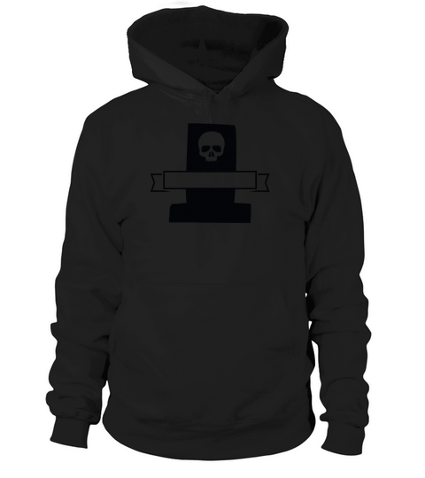 HALLOWEEN BADGE Gravestone skull Hoodie Unisex
