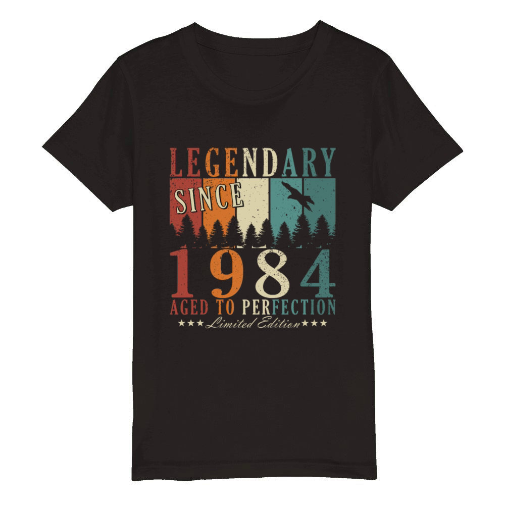 39th birthday man born 1984 legend Organic Kids Crewneck T-shirt