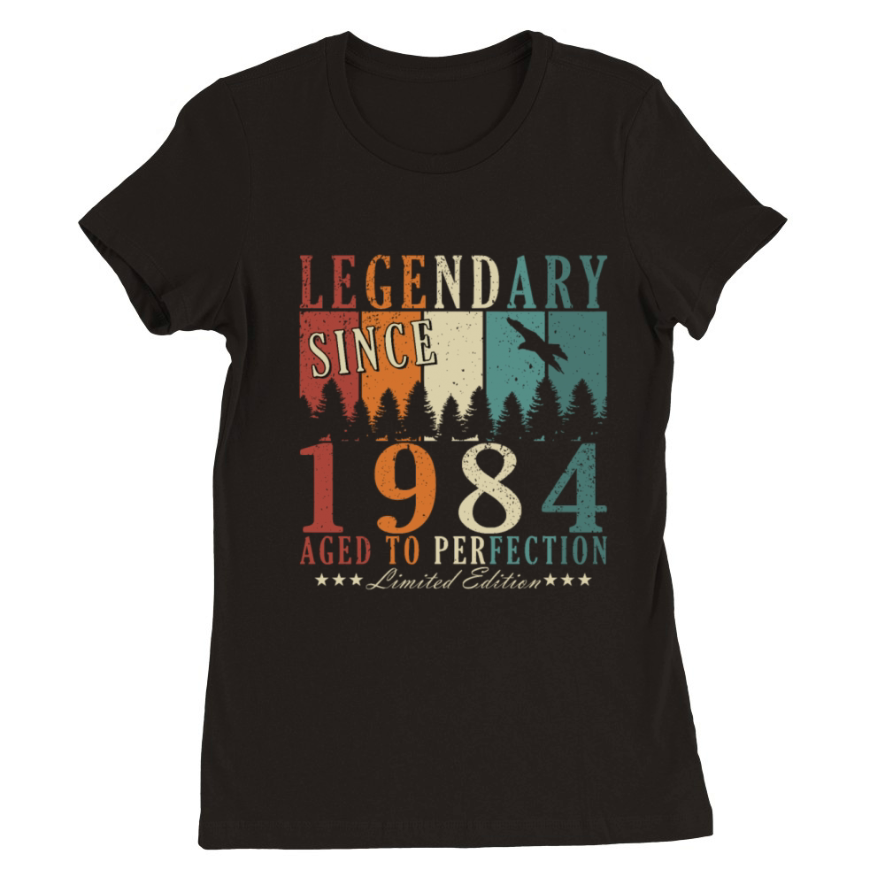 39th birthday man born 1984 legend Premium Womens Crewneck T-shirt