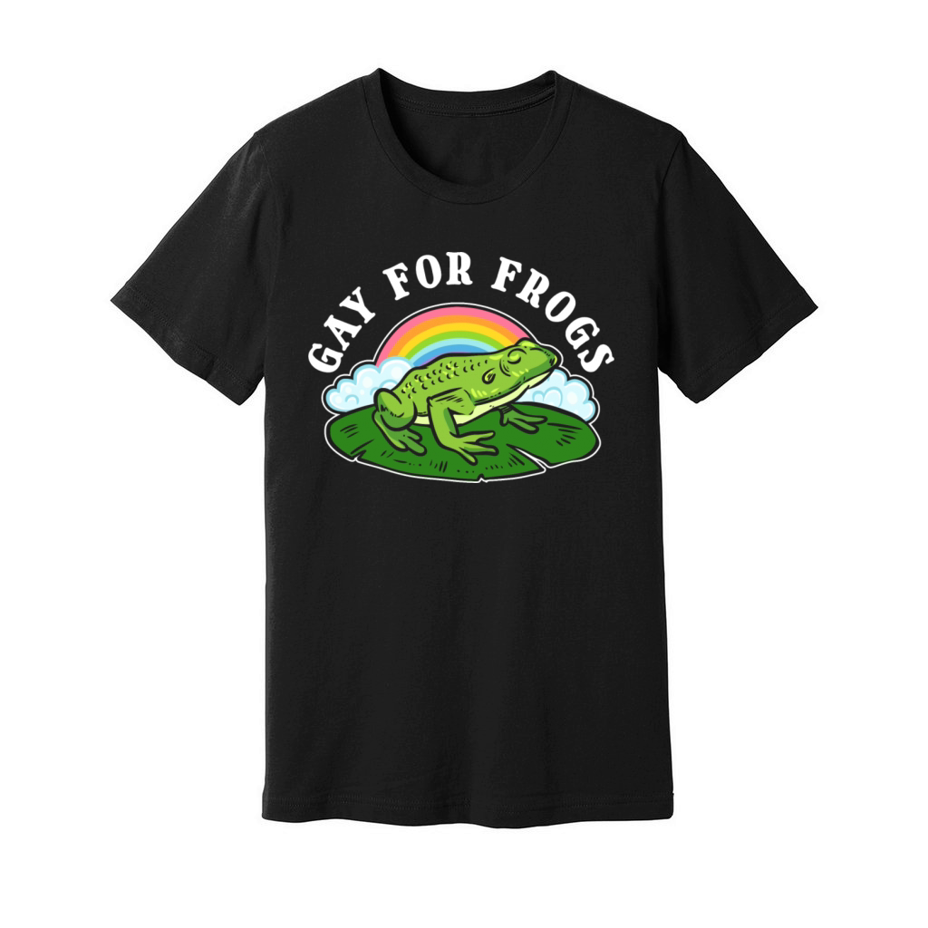 Gay For Frogs Lesbian Gift Unisex Jersey Tee