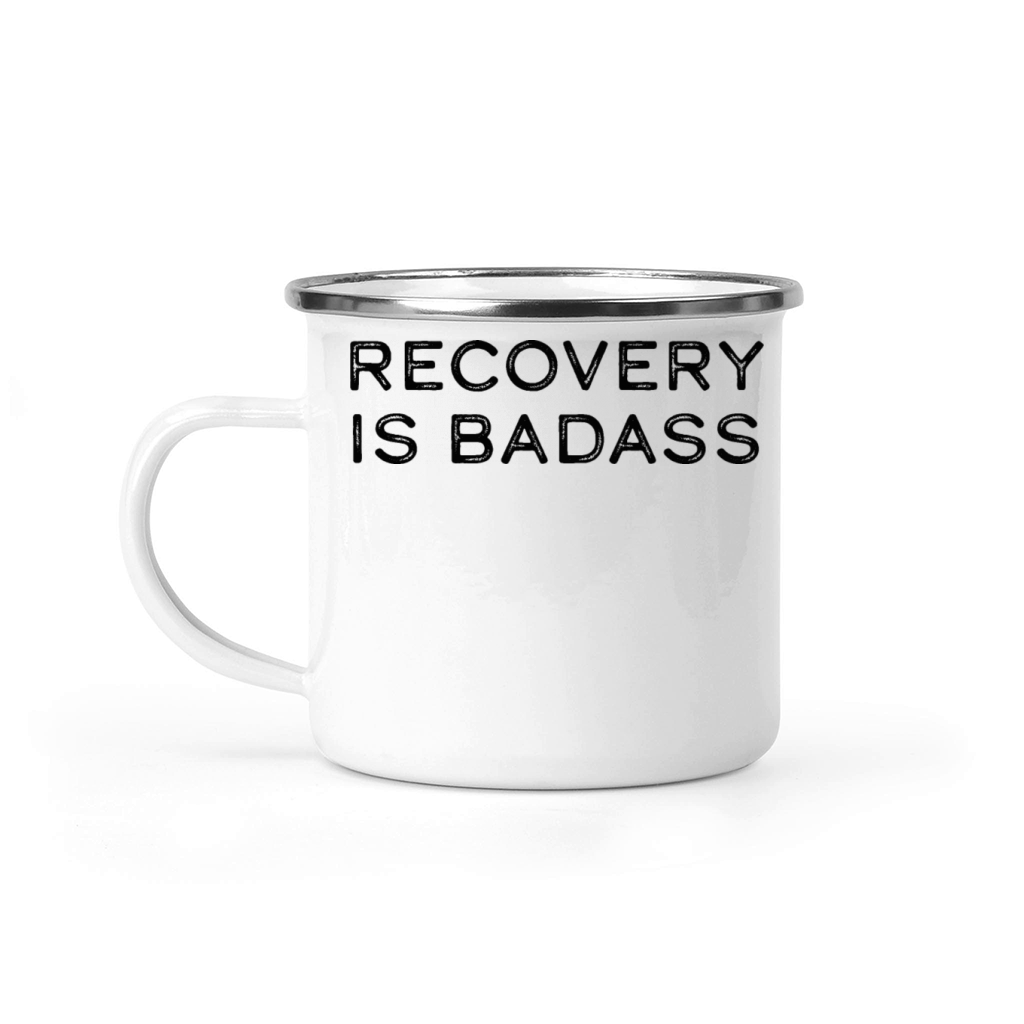 Recovery is badass Camping Mug