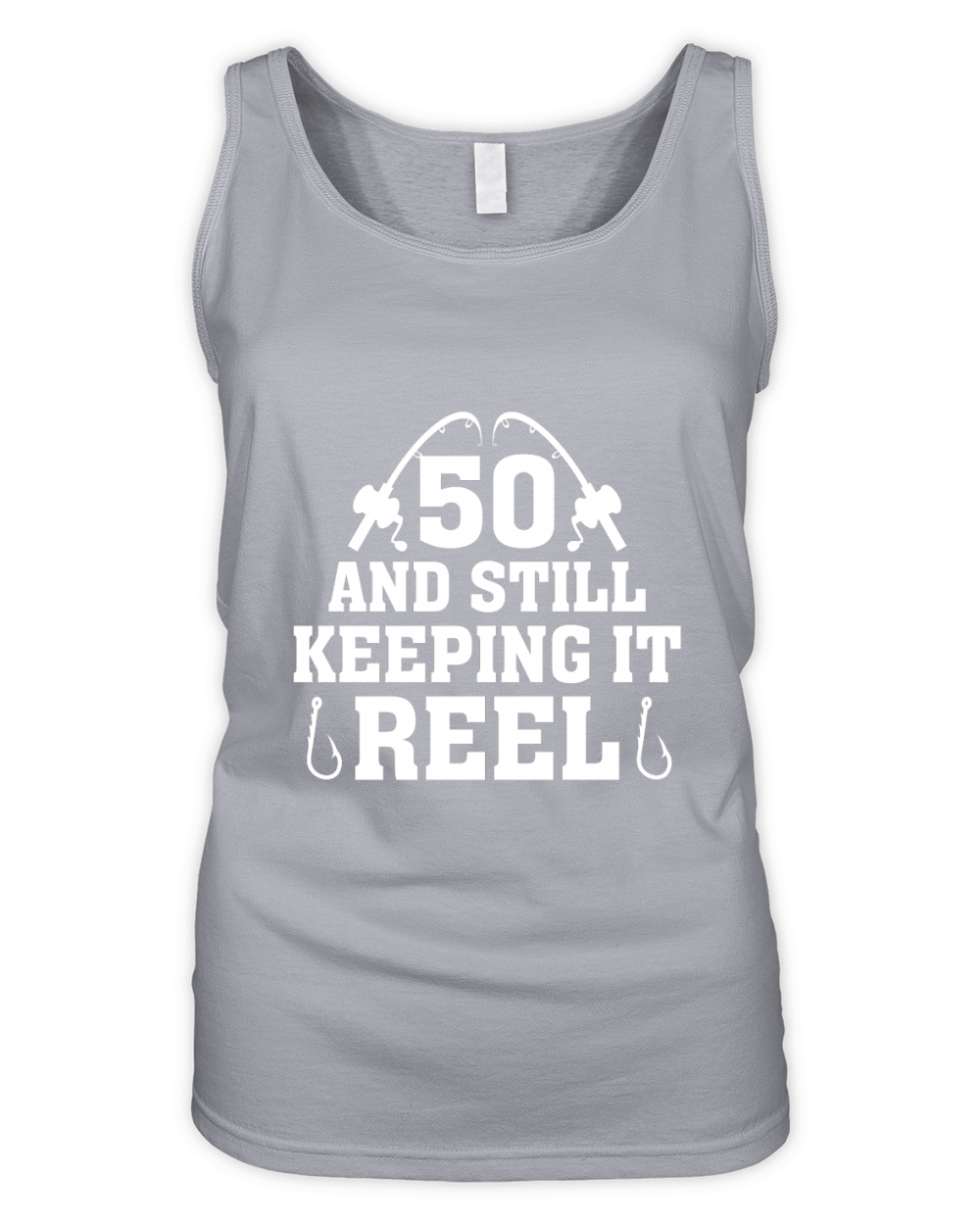 50 And Still Keeping It Reel Organic Women's Tank Top