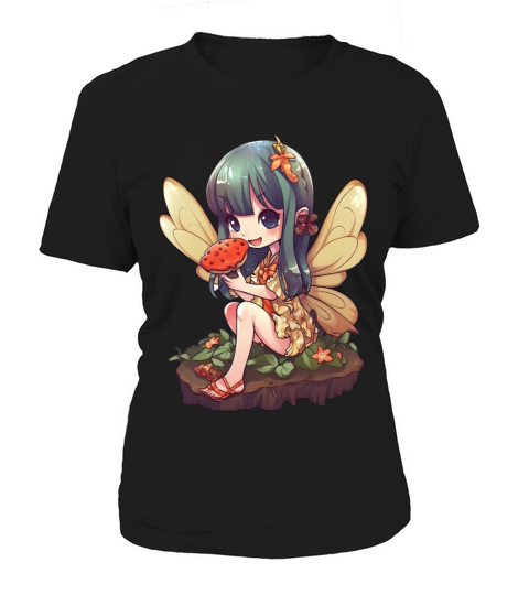 Kawaii Fairy Pizza Funny Food Retro Japonese Anime Women's T-Shirt