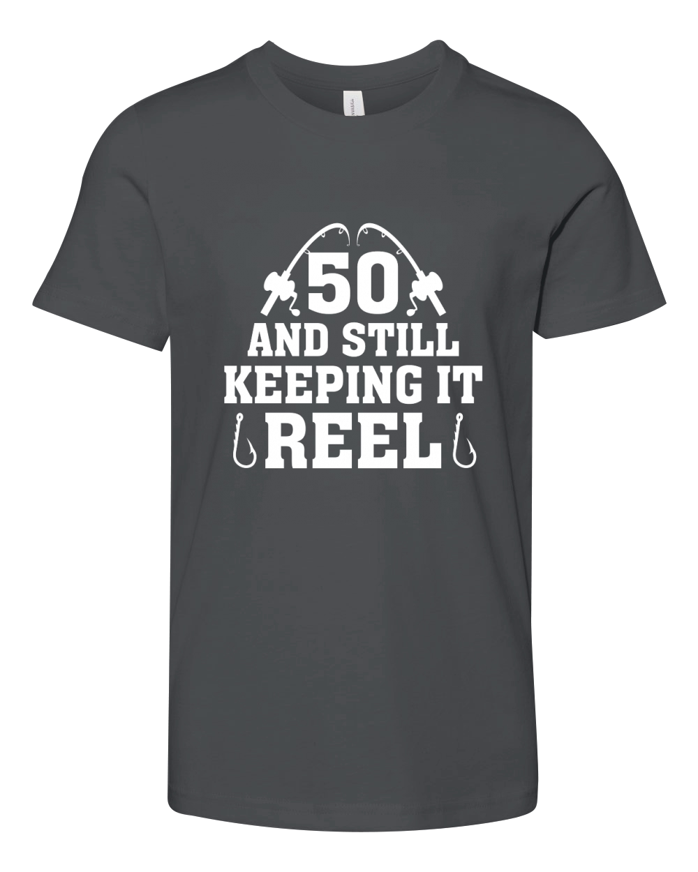 50 And Still Keeping It Reel Youth Unisex Jersey Tee