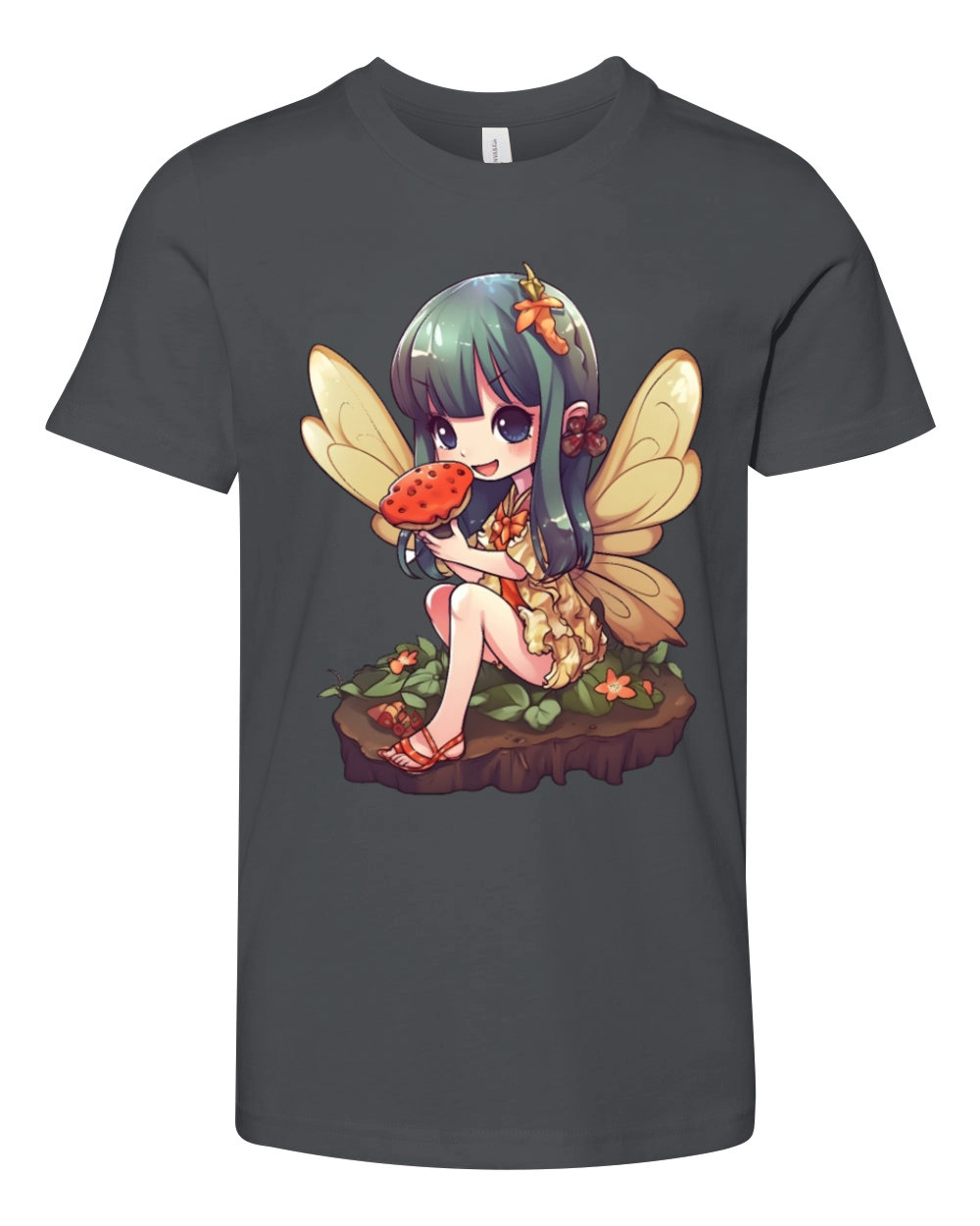 Kawaii Fairy Pizza Funny Food Retro Japonese Anime Youth Unisex Jersey Tee