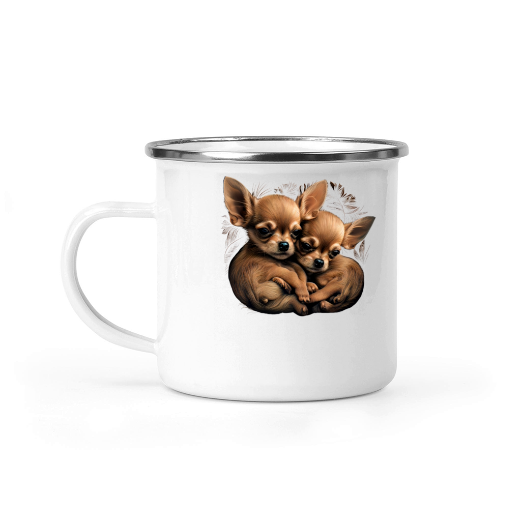 Chihuahua Puppys - Cute Dogs Little Love Heart Camping Mug