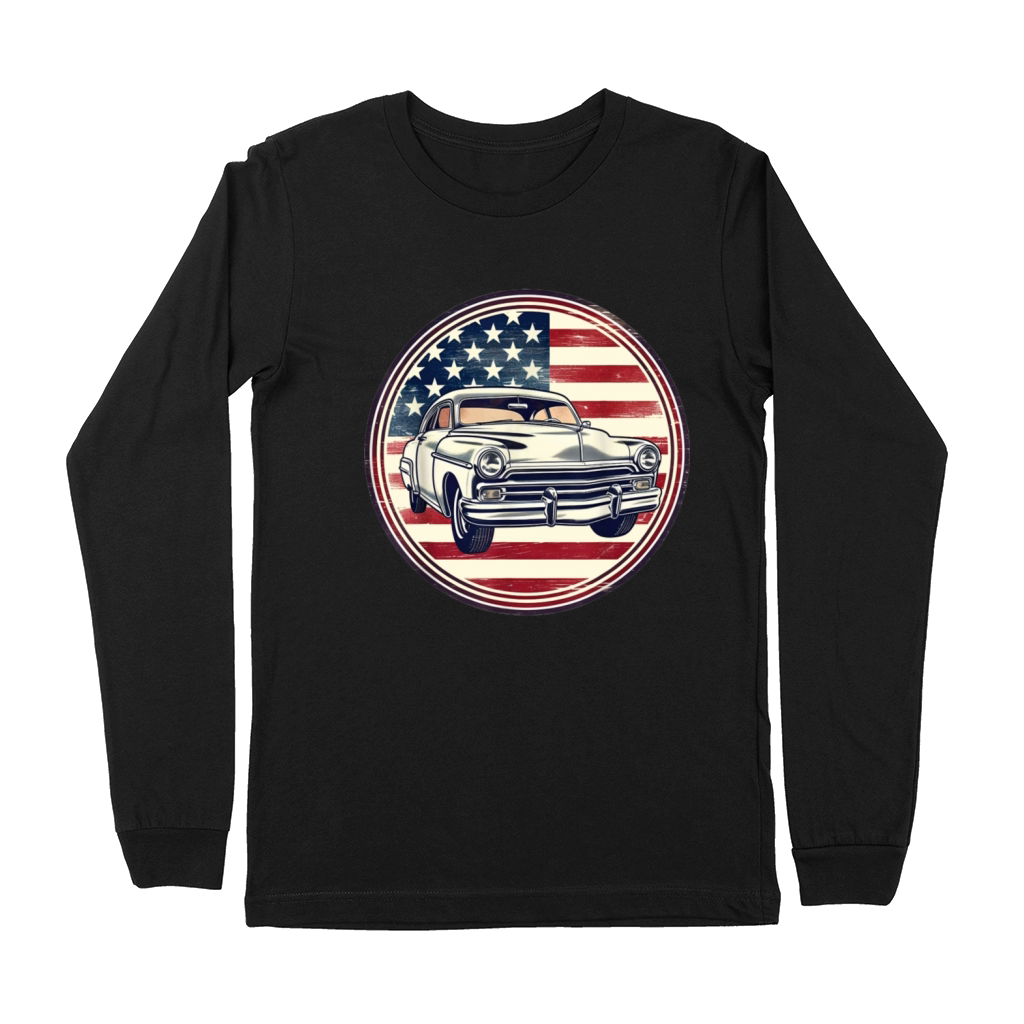 Funny Classic Car Vintage Usa Classic Car Premium Long Sleeve