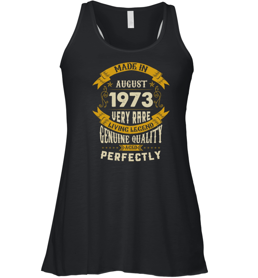 August 1973 Vintage Birthday Present Women's Flowy Tank Top