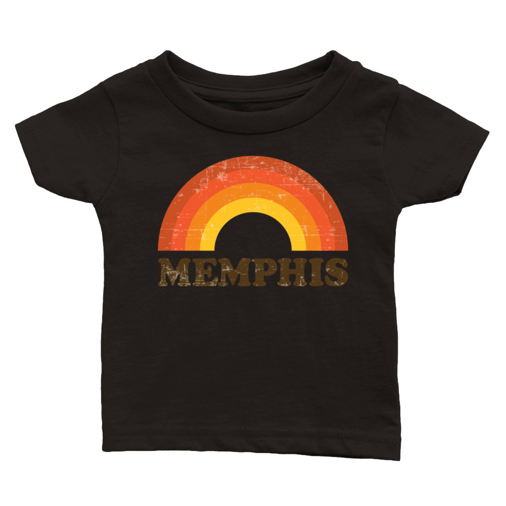 Retro Vintage Memphis Souvenir 60s Rainbow Classic Baby Crewneck T-shirt