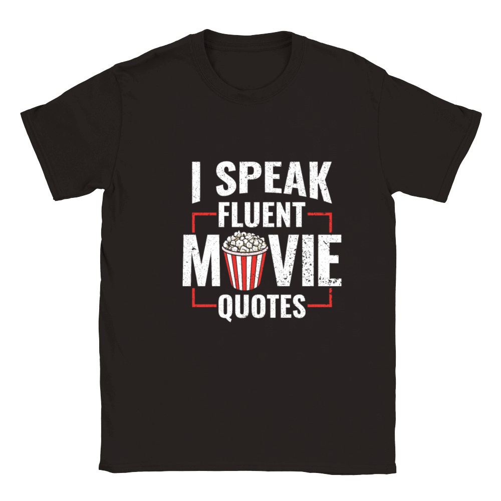 I Speak Fluent Movie Quotes - Popcorn Cinema Lover Classic Kids Crewneck T-shirt