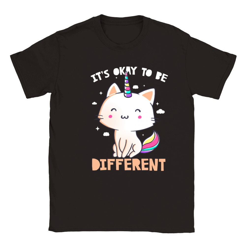 It s Okay To Be Different Cute Unicorn Classic Kids Crewneck T-shirt
