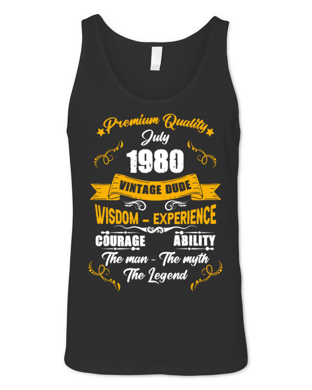 July 1980 Vintage Birthday Present Unisex Jersey Tank