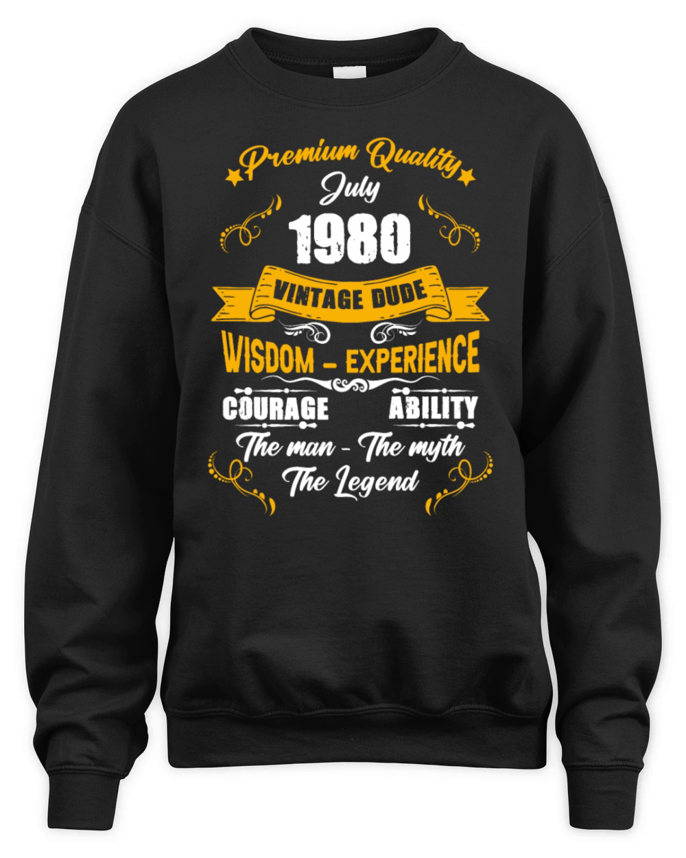 July 1980 Vintage Birthday Present Unisex Premium Crewneck Sweatshirt