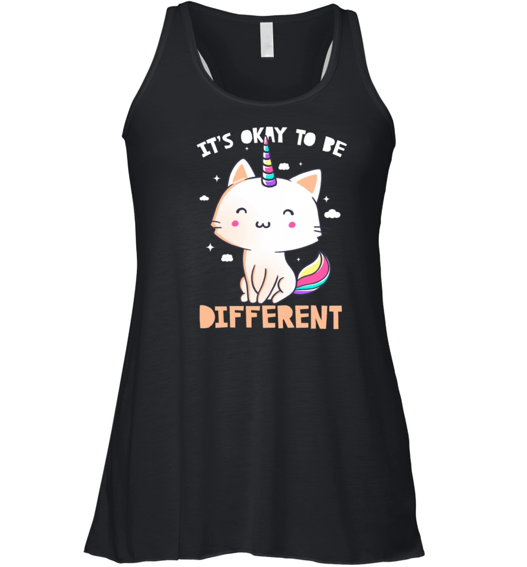It s Okay To Be Different Cute Unicorn Women's Flowy Tank Top