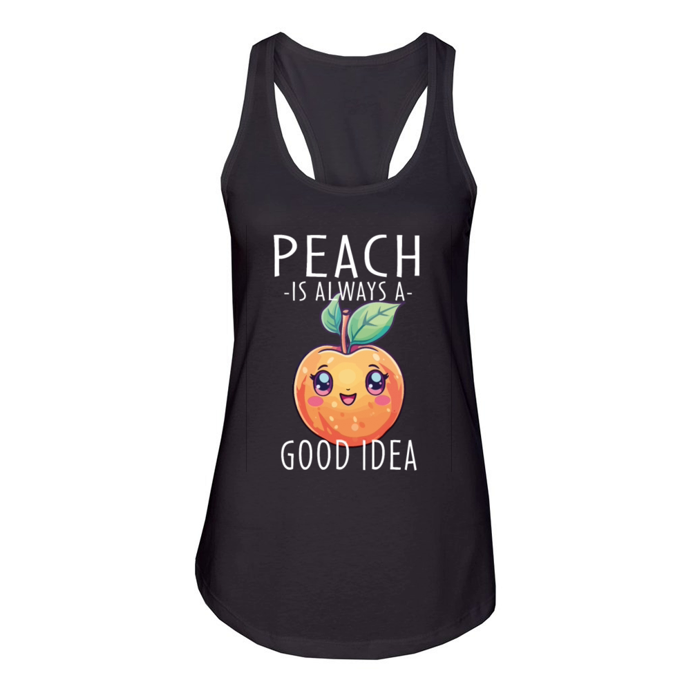 Peach Kawaii Women's Racerback Tank