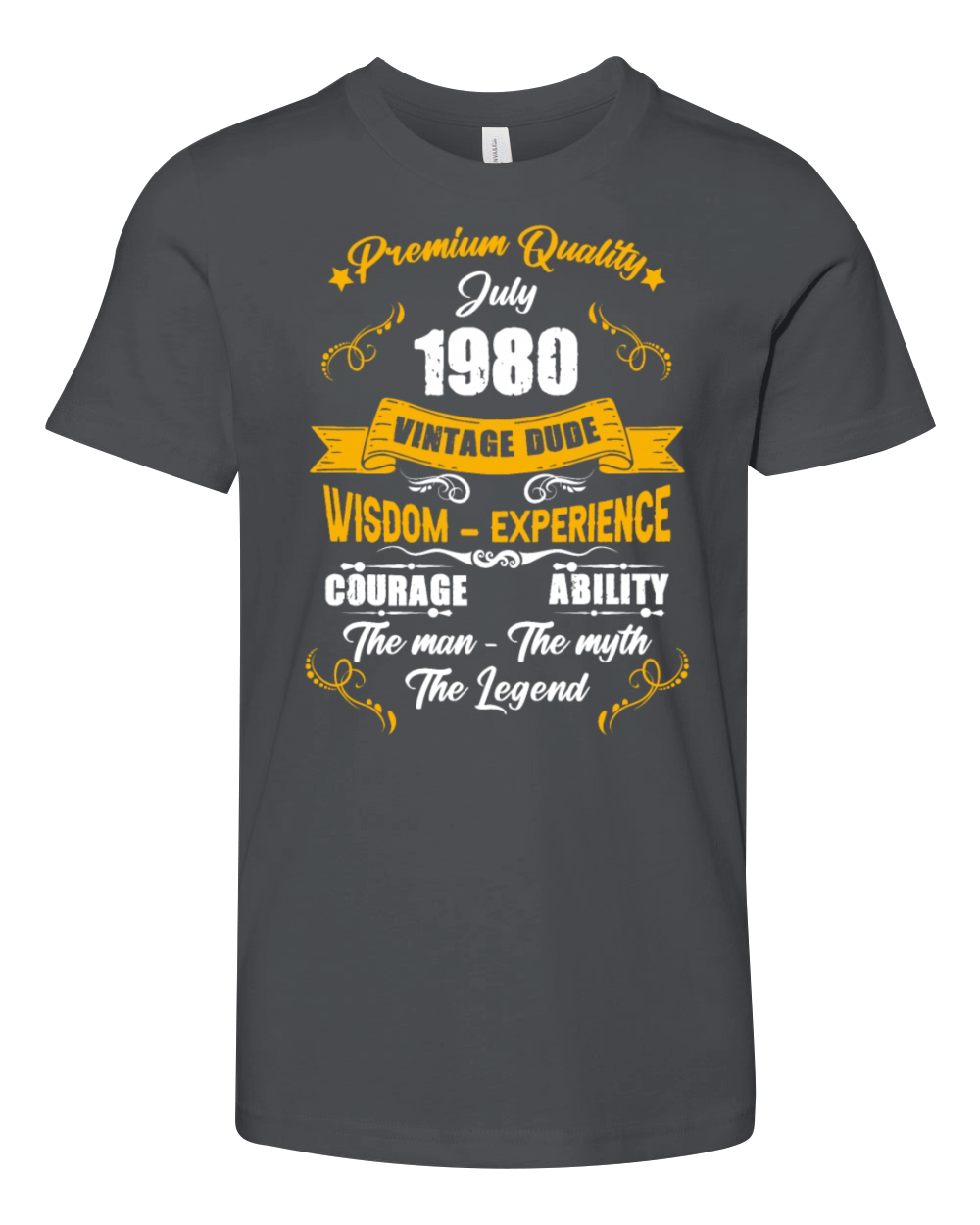July 1980 Vintage Birthday Present Youth Unisex Jersey Tee