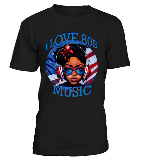 girl usa loves 80s retro music T-Shirt Unisex