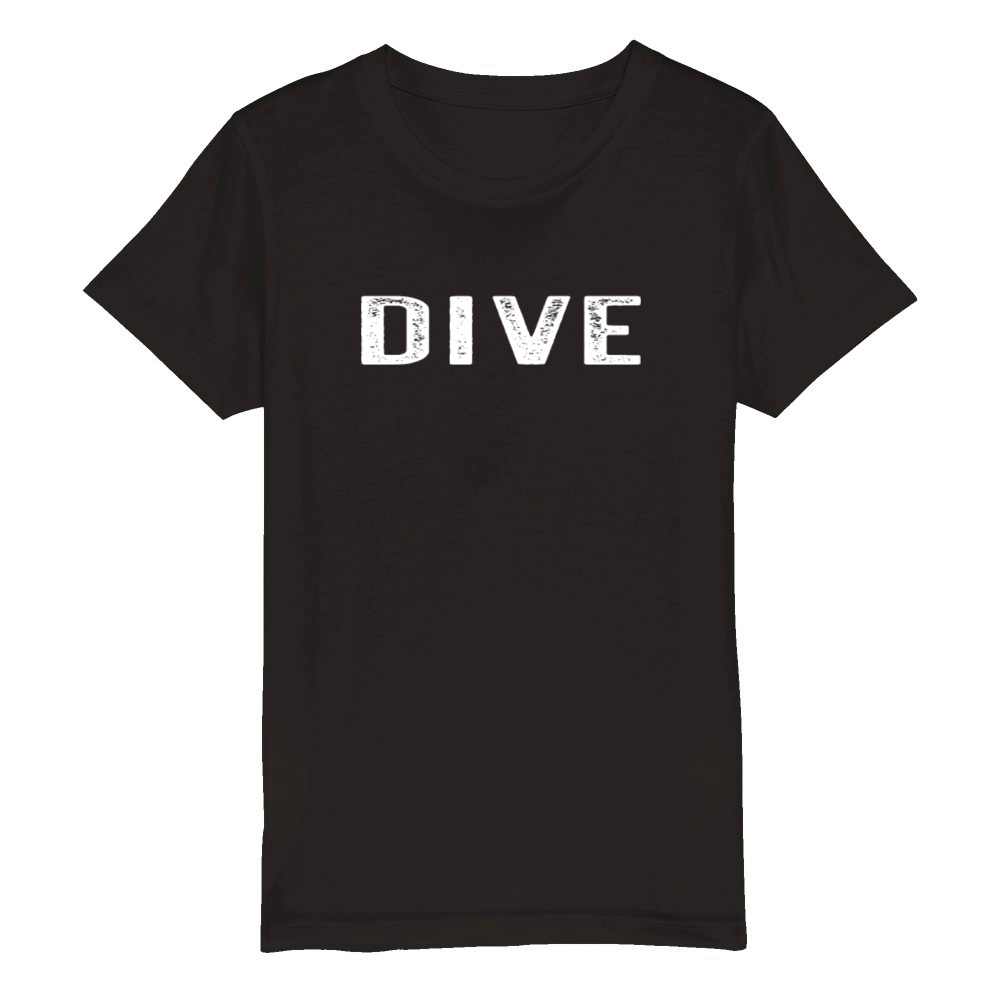 Diver Underwater Diving Dive Organic Kids Crewneck T-shirt