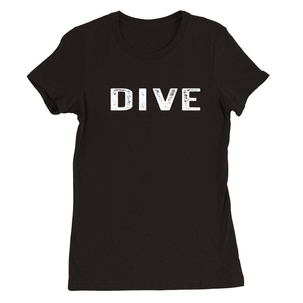 Diver Underwater Diving Dive Premium Womens Crewneck T-shirt