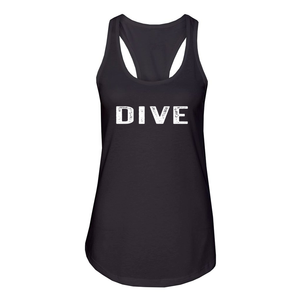 Diver Underwater Diving Dive Women's Racerback Tank