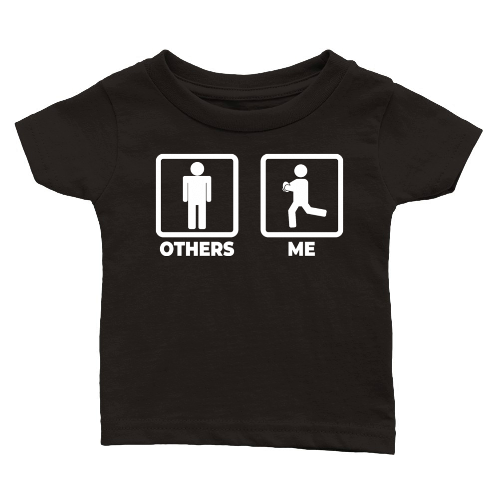 Rugby Player Stickfigures Classic Baby Crewneck T-shirt