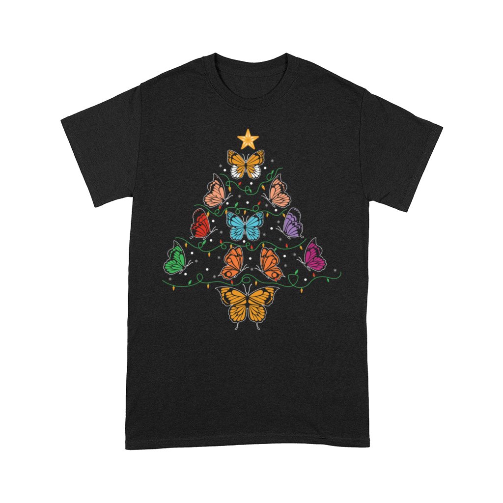 Butterfly Christmas Tree Comfort T-shirt