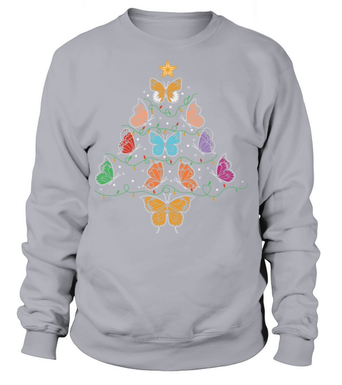 Butterfly Christmas Tree Sweatshirt Unisex