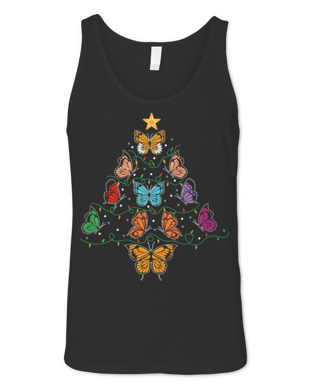 Butterfly Christmas Tree Unisex Jersey Tank