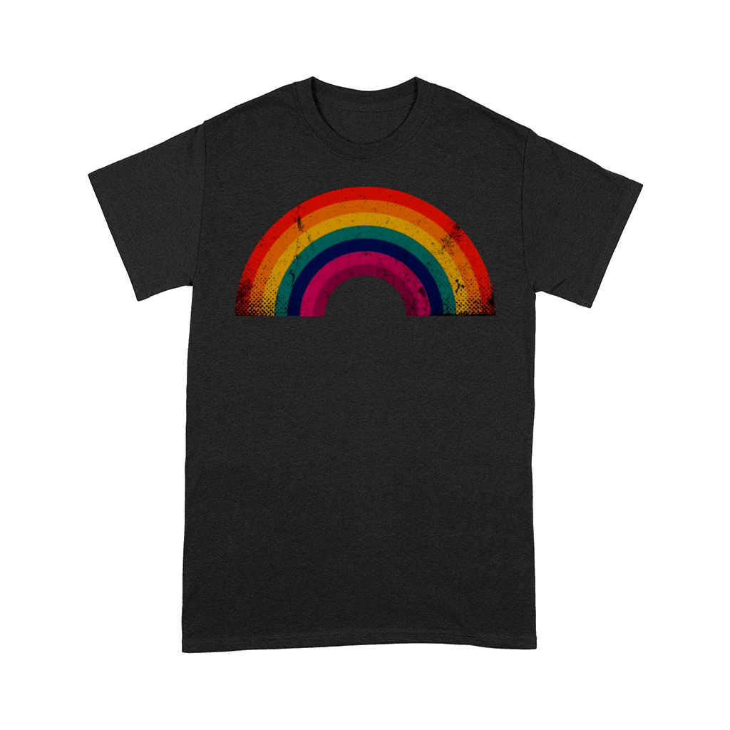 Rainbow Vintage Retro Distressed Style Comfort T-shirt