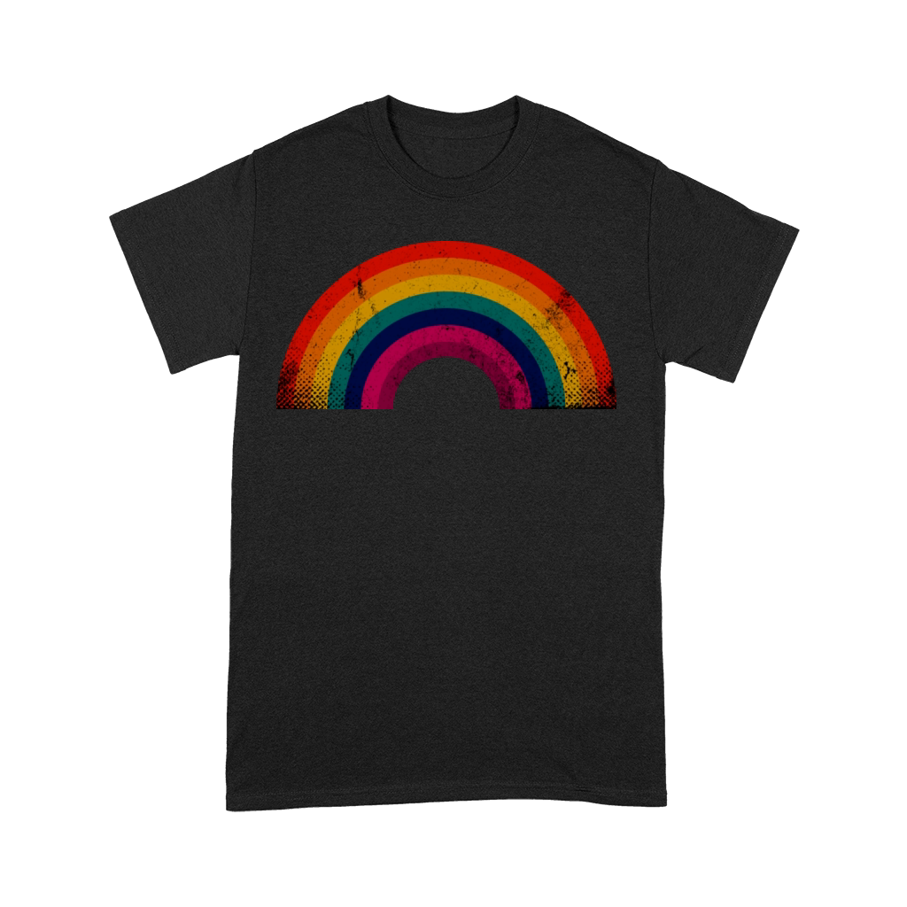 Rainbow Vintage Retro Distressed Style Premium T-shirt