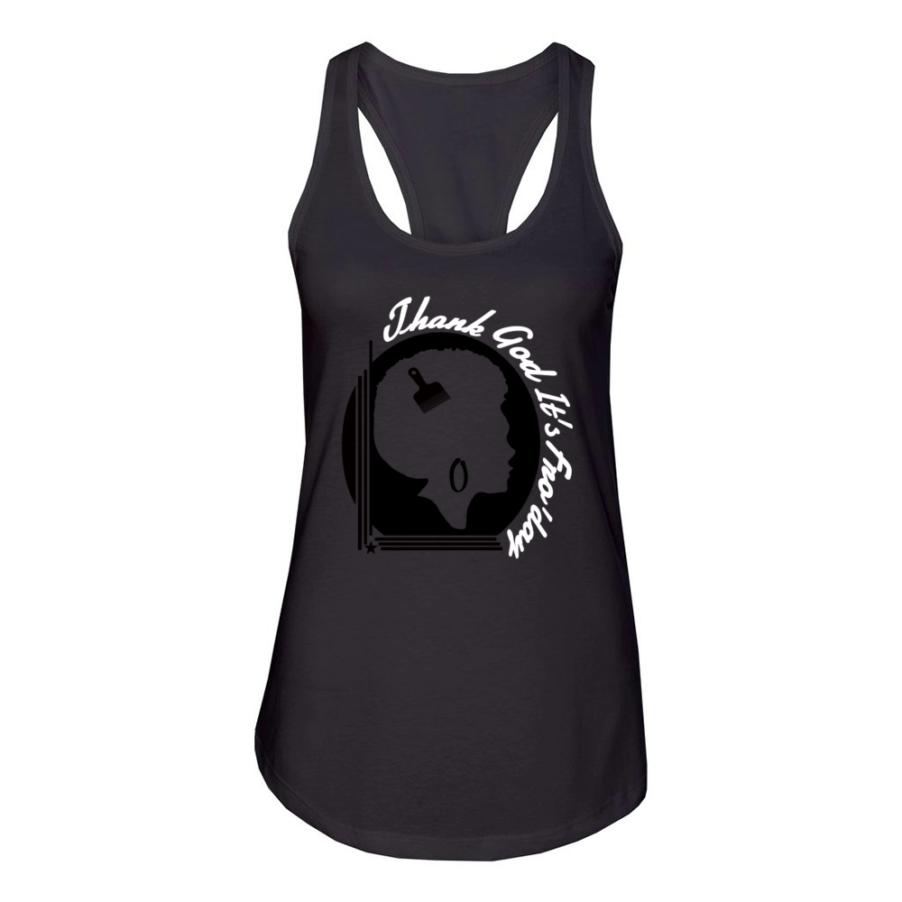 comb afro Queen Women's Racerback Tank