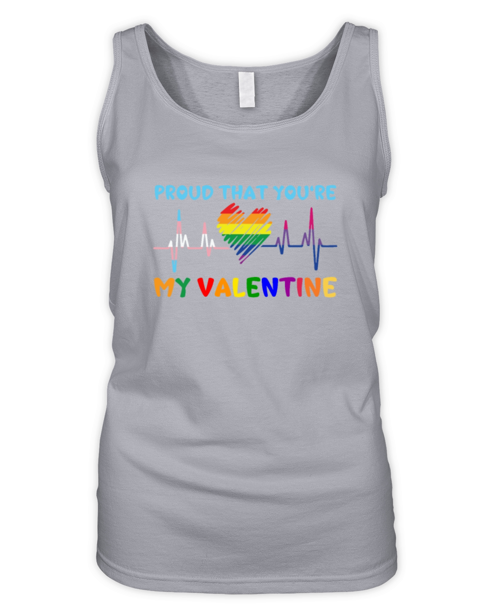 Valentines Day LGBT February 14 Gay Lesbian Organic Women's Tank Top
