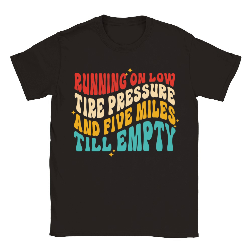 running on low tire pressure and five miles Classic Kids Crewneck T-shirt