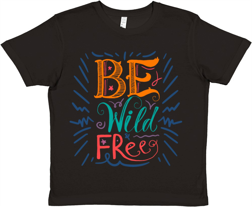 BE WILD AND FREE Premium Kids Crewneck T-shirt