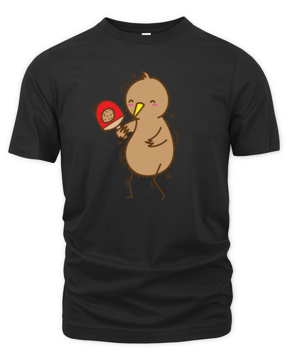 Kiwi playing Table Tennis with Kiwi Bird Organic Unisex T-shirt