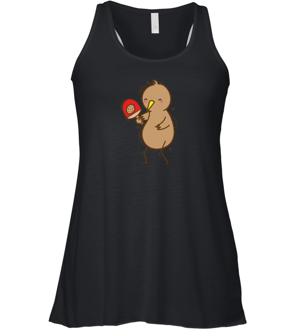 Kiwi playing Table Tennis with Kiwi Bird Women's Flowy Tank Top