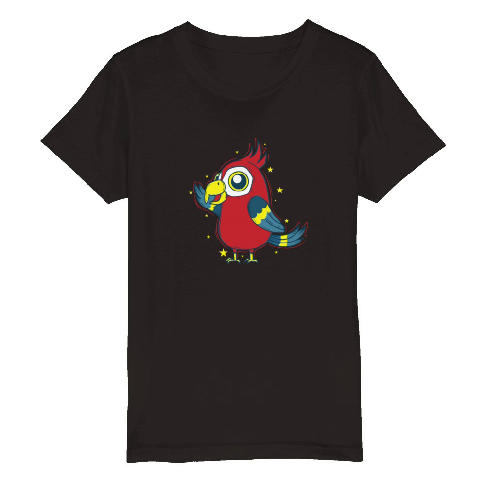 Parrot exotic tropical Animal Organic Kids Crewneck T-shirt