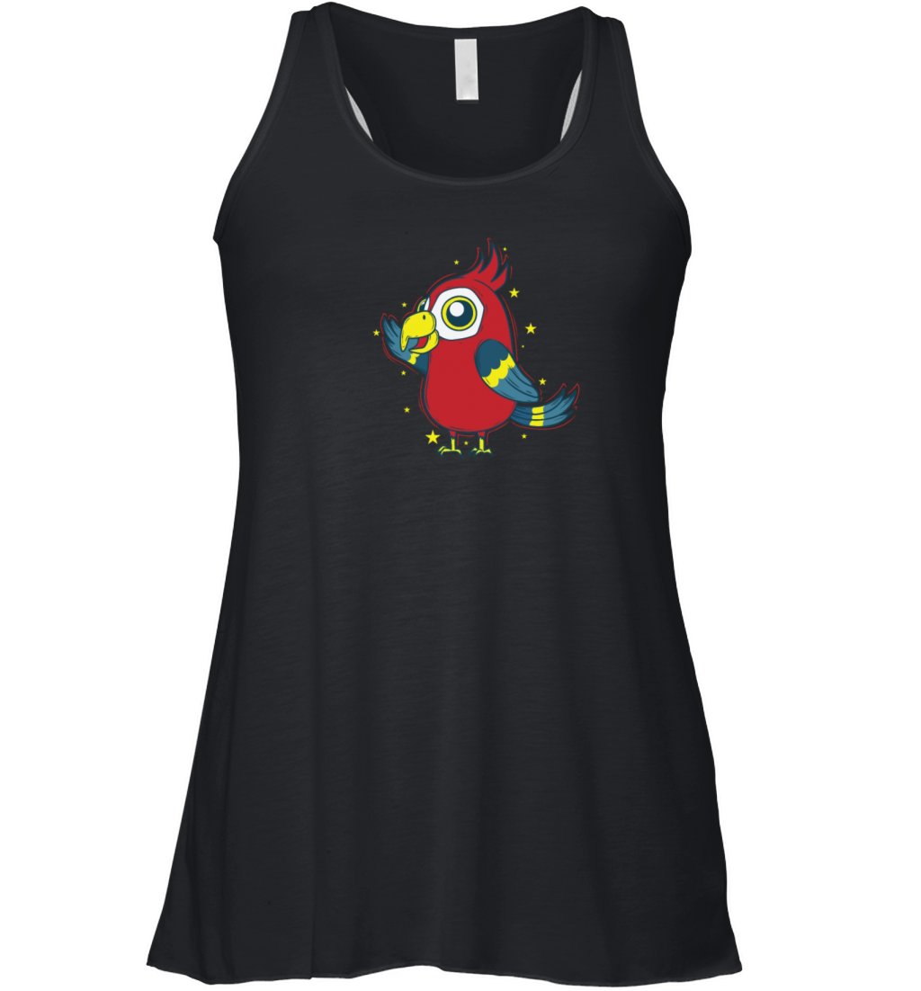 Parrot exotic tropical Animal Women's Flowy Tank Top