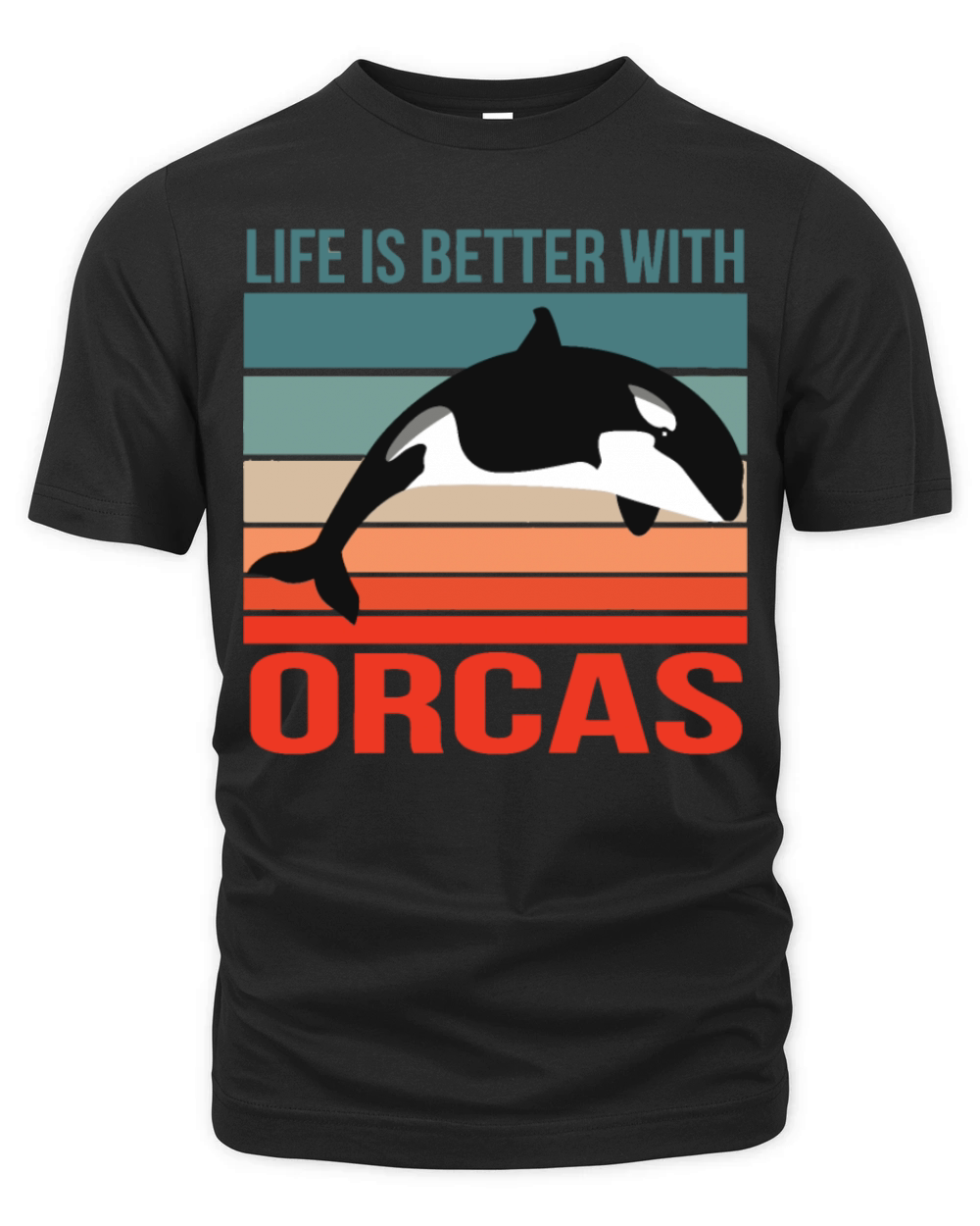 Life Is Better With Orcas Organic Unisex T-shirt