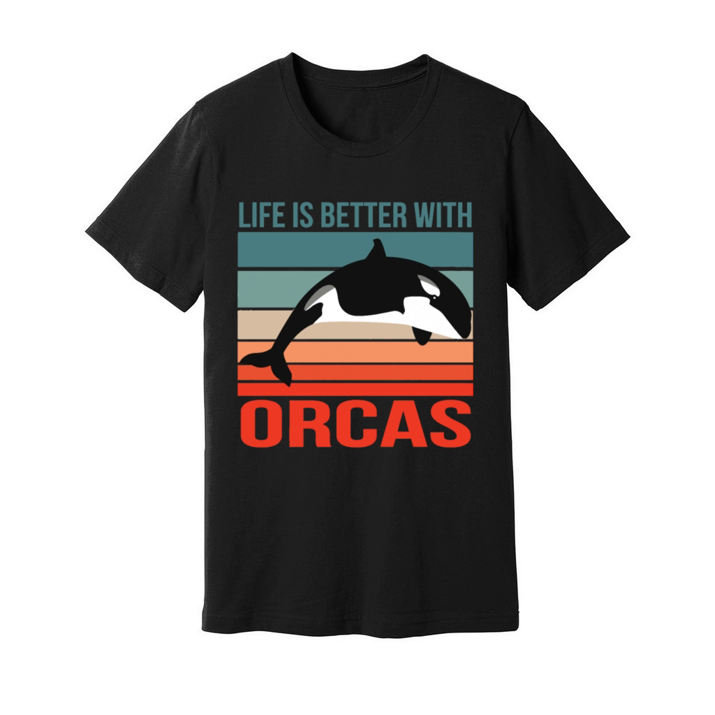 Life Is Better With Orcas Unisex Jersey Tee