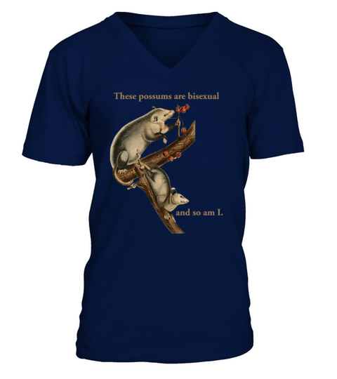 These Possums Are Bisexual and So Am I V-Neck T-shirt