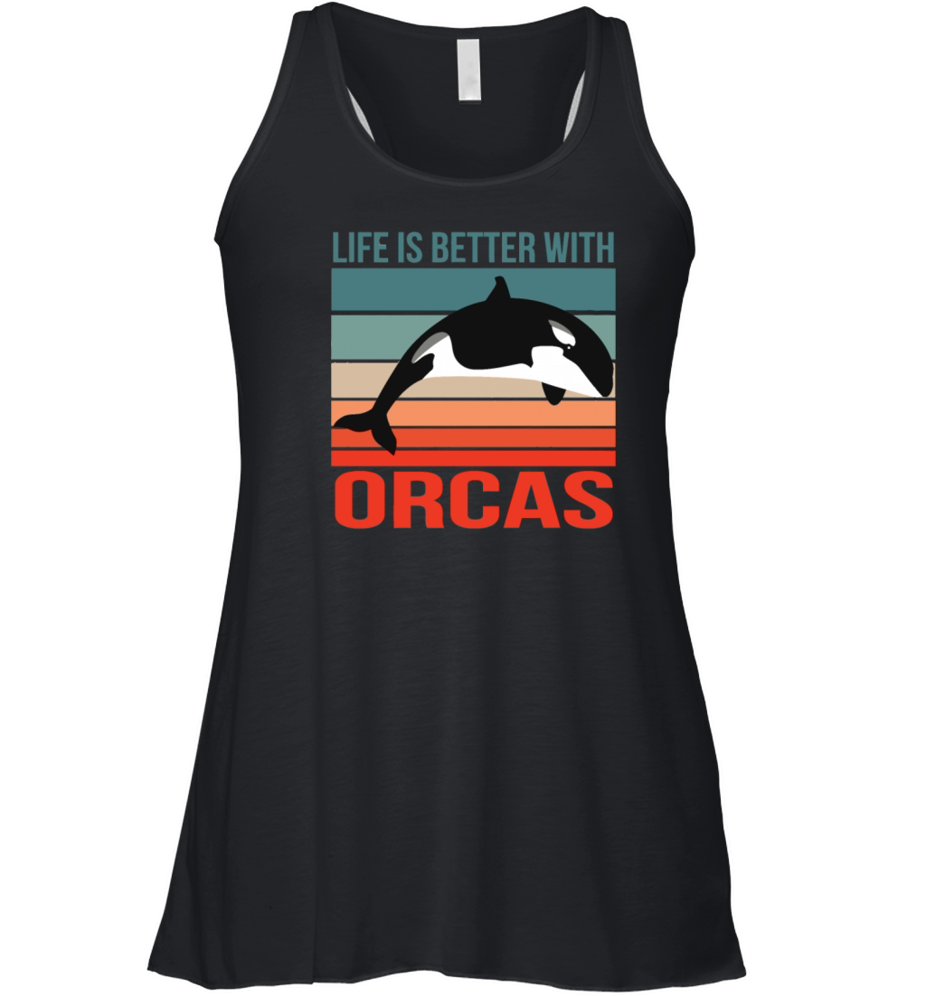 Life Is Better With Orcas Women's Flowy Tank Top