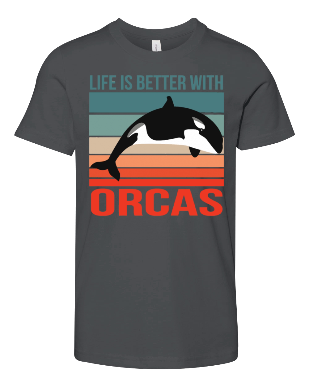 Life Is Better With Orcas Youth Unisex Jersey Tee