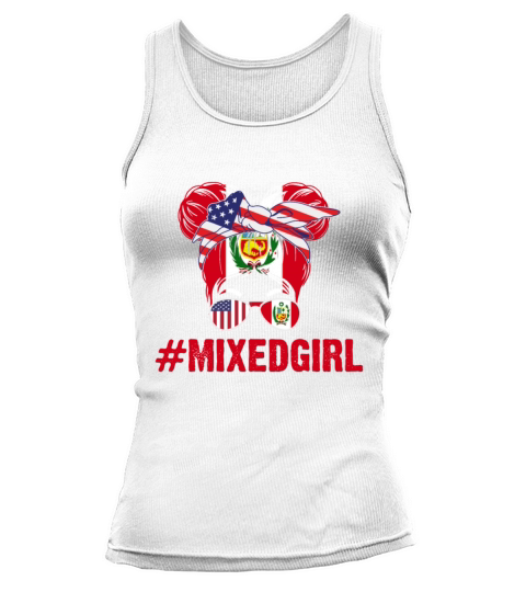 Peruvian American Flag Roots Girl Tank top Woman