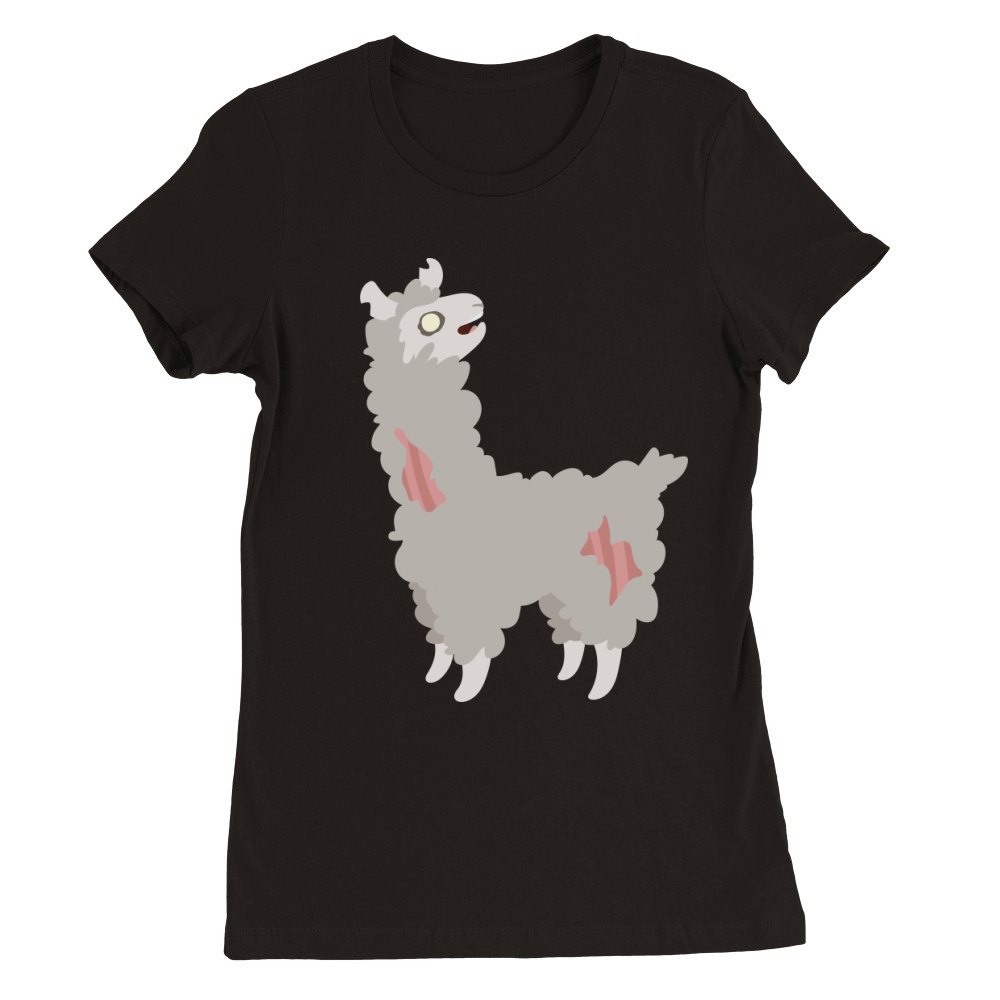 Zombie Llama funny Halloween Costume Premium Womens Crewneck T-shirt